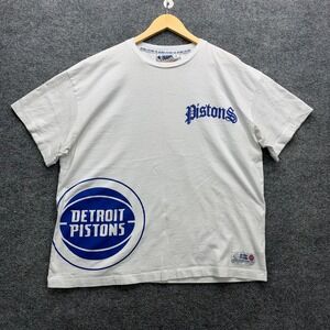 Detroit Pistons T-Shirt Men's XL White Short Sleeve Graphic NBA Basketball Tee